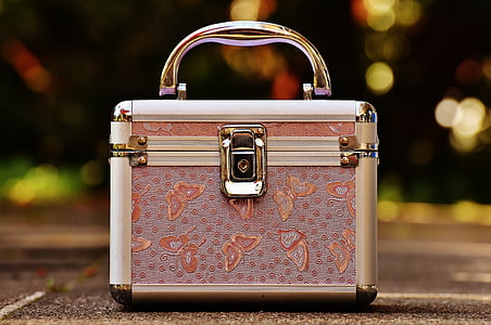 briefcase, pink, silver, cute, luggage, vanity cases, storage