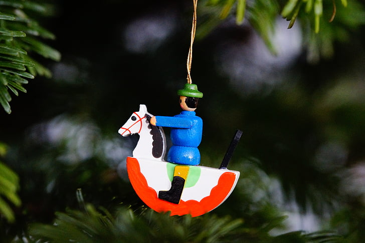 Reiter, balansoar horse, holzfigur, Figura, ornamente de Craciun, Crăciun, timp de Crăciun