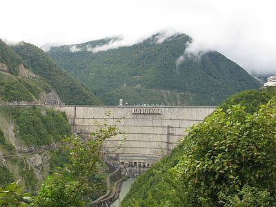 ダム, 風景, 自然, グルジア