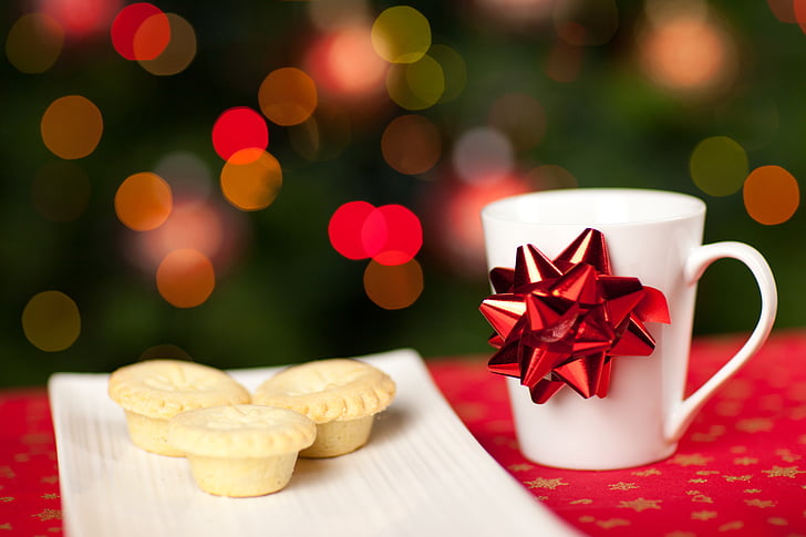 sült, ital, Karácsony, Santa, Claus, kupa, desszert