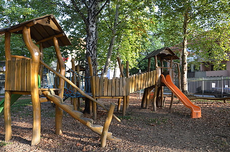 dětské hřiště, hrát, parku