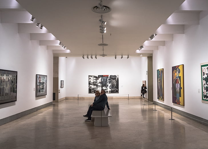 Múzeum, képek, Art, Madrid, nézni, olaj, vászon, kiállítás