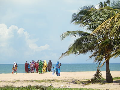 море, пляж, Група жінок, океан, жінка на пляжі, люди, на відкритому повітрі