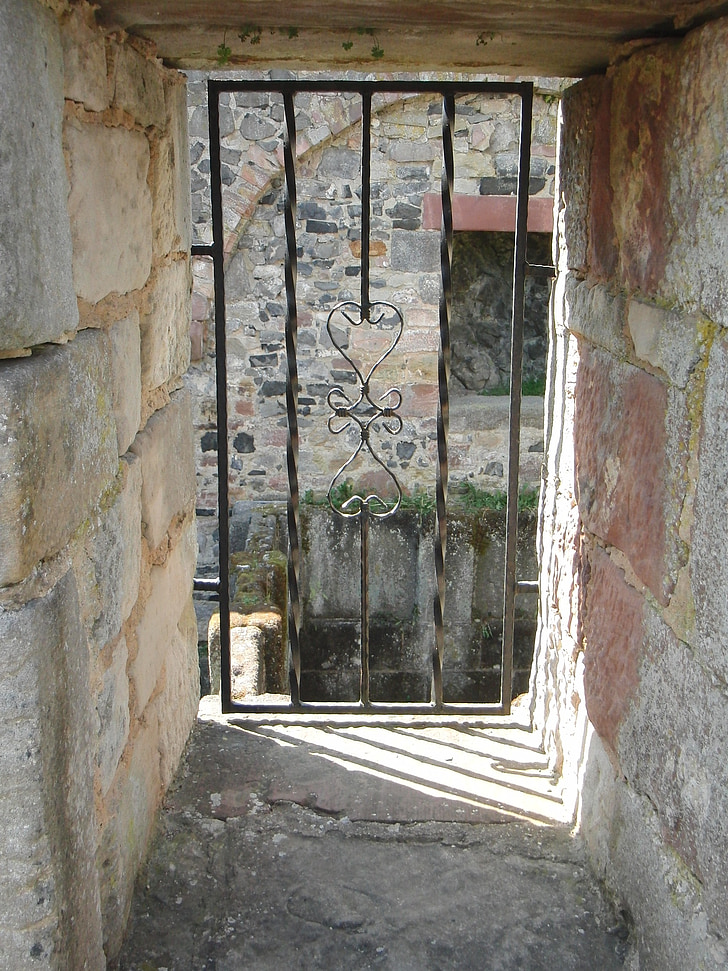 window, grid, masonry, light, stone