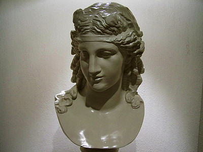 busto femminile, scultura della porcellana, ornamenti