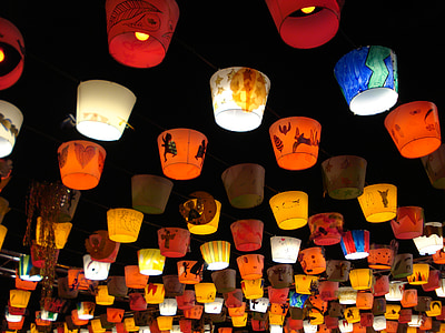 lanterns, lights, christmas, lausanne, place bel-air, colors