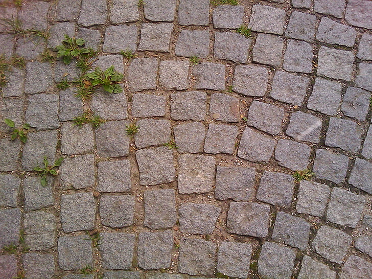 cobblestones, away, road, stones, ground, pattern, texture