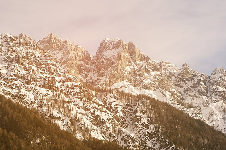 muntanya, natura, l'hivern, neu, sol, aventura, viatges