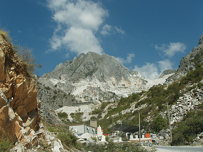 Italia, Carrara, marmor, fjell, utenfor, destinasjoner, landemerke