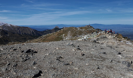 Pasivaikščiojimas po kalnus, kasprowy viršuje, kraštovaizdžio, Rodyti, kalnai, Tatrai, Lenkija