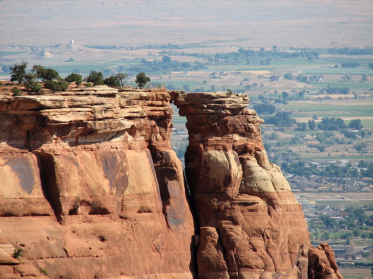 Window rock, schilderachtige, Colorado nationaal monument, Verenigde Staten, landschap, geologie, zandsteen