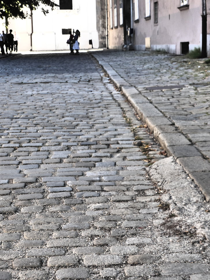 pedras de pavimentação, estrada, Embora, padrão, pedra de pavimentação, Cobblestones