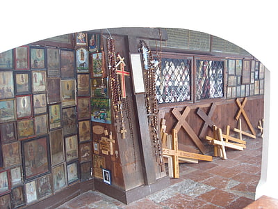 Altötting, Grace kaple, stěně jezdec, Pilgrim, pamětní desky, Bavorsko, Horní Bavorsko
