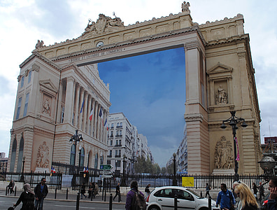 оптична измама, Марсилия, фондова борса, сграда, живопис, измама, kuturhauptstadt