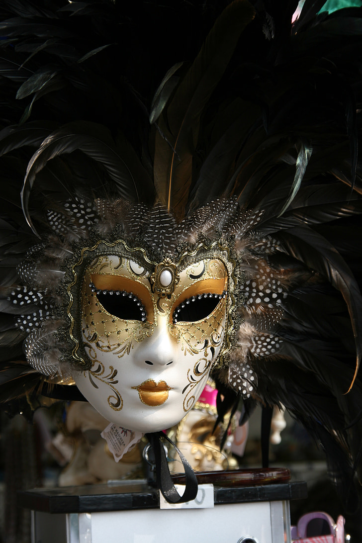 Benátská maska, maska, Benátky, obličej, Venezia, umělci, umění