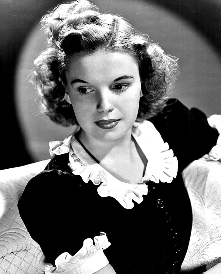 judy garland, actress, vintage, movies, motion pictures, monochrome, black and white