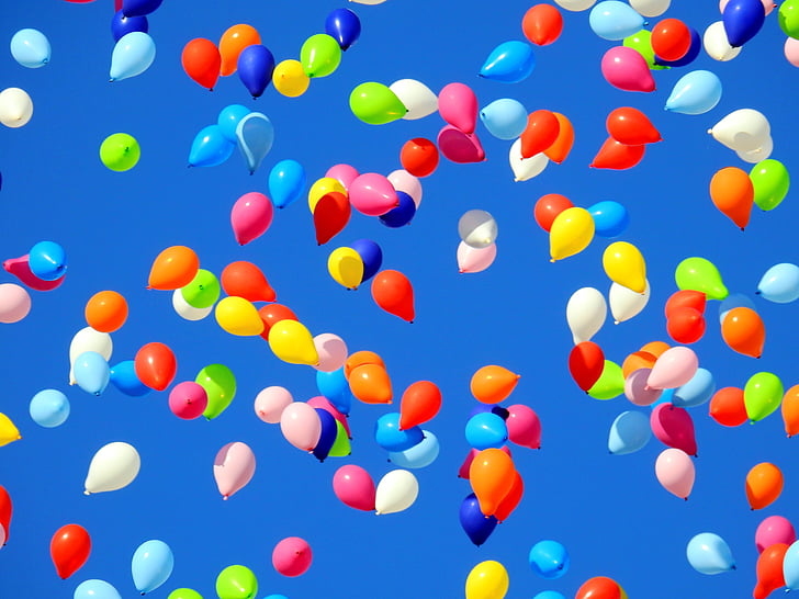balon, Partai, Karnaval, bergerak, langit, ulang tahun, pernikahan