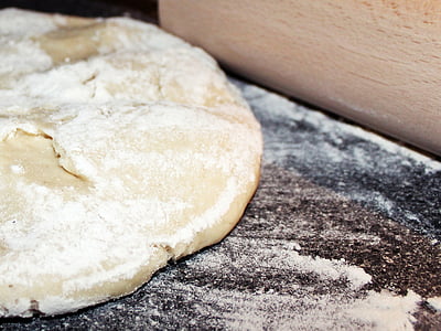 dough, rolling pin, pizza, bread, flour, prepare, bake