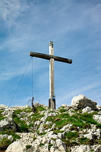 kalnų, aukščiausiojo lygio susitikime, aukščiausio lygio susitikimo kryžius, Bavarija, žygis, žygiai pėsčiomis, Alpių