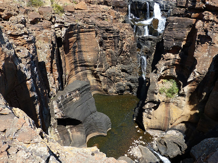 África do Sul, erosão, Montanhas Drakensberg, Rota Panorama, Rio, rocha, buraco