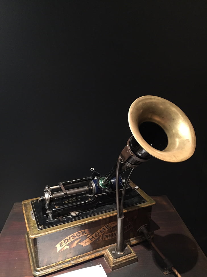 fonografo, oggetto d'antiquariato, musica, grammofono, audio, nostalgia
