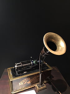 phonograph, antique, music, gramophone, audio, nostalgia