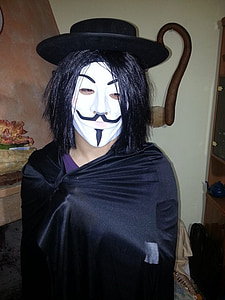 v, anonim, Anon, balas dendam, kostum