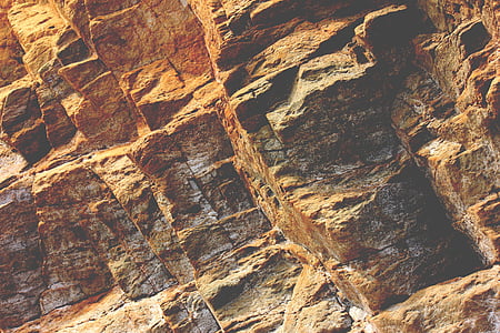 Rock, oppervlak, verweerde, steengroeve, Closeup, structuur, patroon