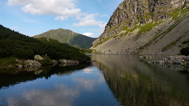 Pleso, Slovakia, roháče, Lake, vann, steiner, fjell