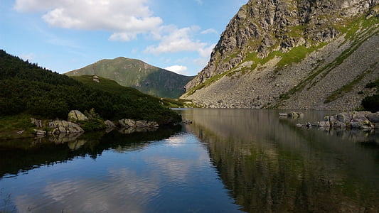 Pleso, Slovakien, roháče, sjön, vatten, Rocks, bergen