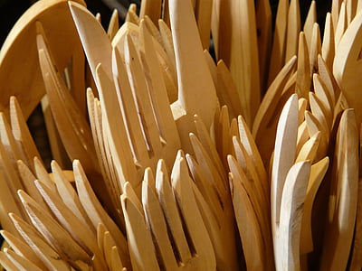 houten vorken, vorken, houten bestek, bestek, hout, keuken bestek, pasta