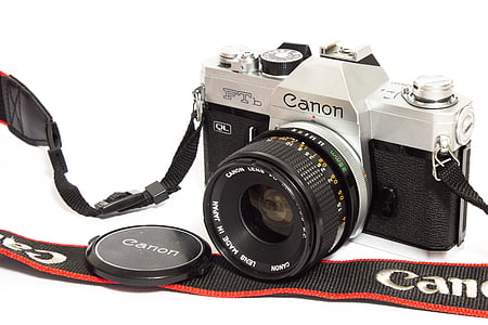 Canon, kamery, film, analogowe, fotografii, Zdjęcie, obiektyw