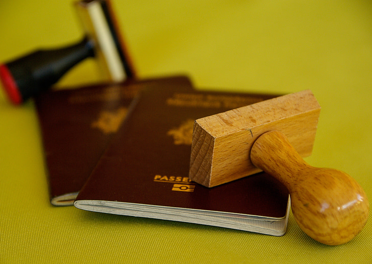 buffer de, passaporte, viagens, limite, madeira - material