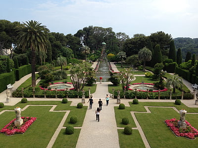 Villa rothschild, Trevligt, Frankrike, trädgård, Park, träd