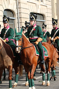 移動, 馬, 衣装, 伝統, 馬, 儀仗兵, パレード