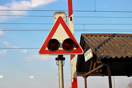 Željeznički, znak, vlak, kolodvor, promet