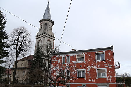 nadodrzanski de Bytom, cidade, arquitetura, casa, Polônia, edifícios, Torre