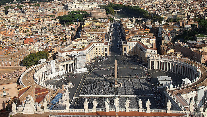 Róma, Vatikán, Square, San, Pietro