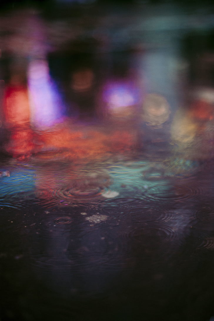air, drop, hujan, warna-warni, perkotaan, Kota, latar belakang