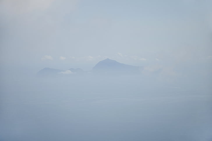 nebbia, montagna, Italia, Vesuvio, Napoli, paesaggio, nuvole