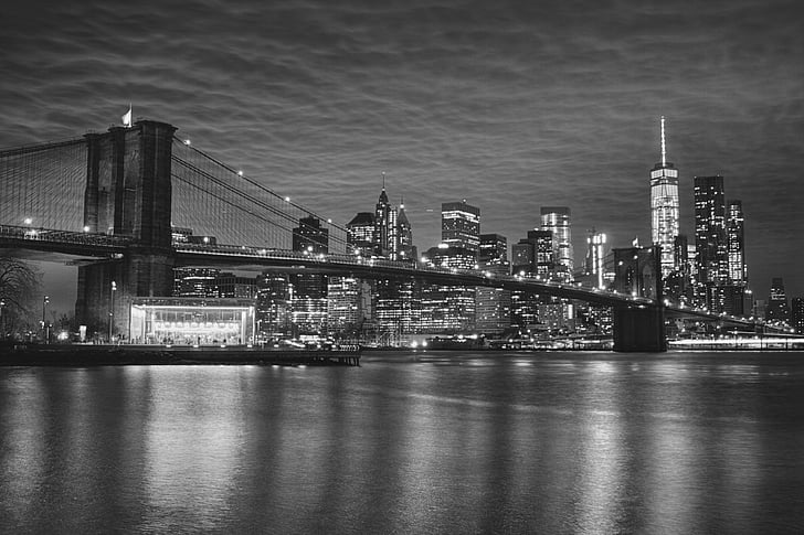 New york, NYC, Brooklyn, New york city, město, Manhattan, Panorama New Yorku
