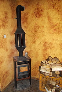 Стара печка, желязна печка, дървени Парно