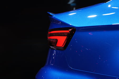 bil, bil, baklys, Audi, bil, kjøretøy, blå