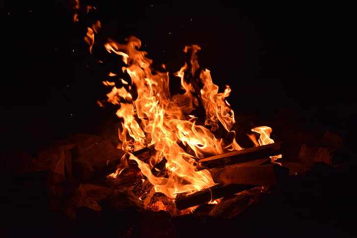 brand, branden, hete, temperatuur, vlam, barbecue, Embers
