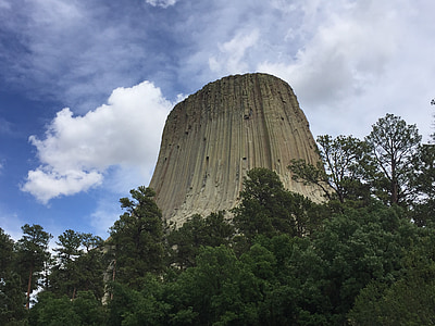 Devils tower, Wyoming, Wieża, Diabły, Stany Zjednoczone Ameryki, Natura, góry