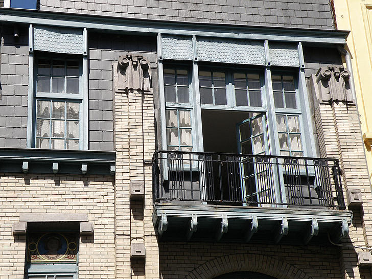 Antwerpen, Bèlgica, casa, balcó, arquitectura, vell, històric