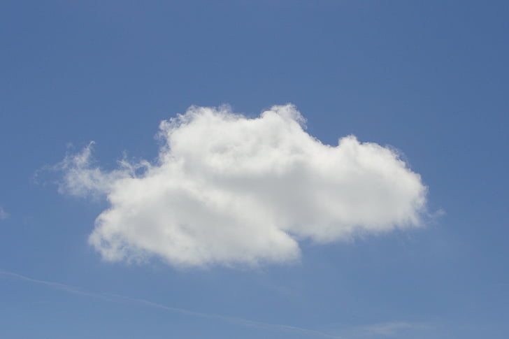 nube, cielo, azul, Blanco, Ver, el fondo