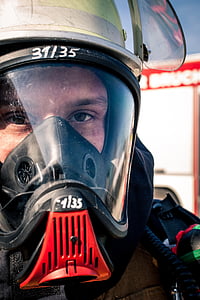 огонь, Пожарный, Защита органов дыхания, шлем, Маска, работа пожаротушения, дыхательный аппарат