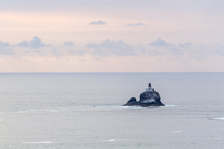 Lighthouse, ensam, ensam, ön, isolering, Rock, ingen