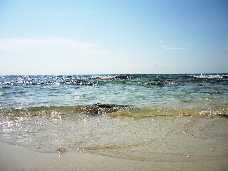 sea, beach, wave, ocean, holiday, sand, cyprus